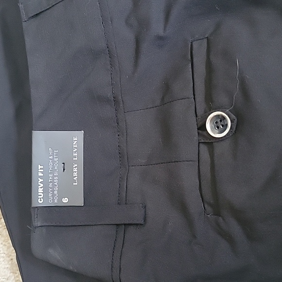 NWT Larry Levine curvy fit trousers black size 6 - Picture 2 of 4